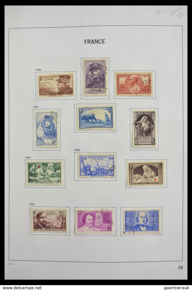 Frankreich: 1849-1997: Exciting nearly complete used collection, sometimes very specialised with man