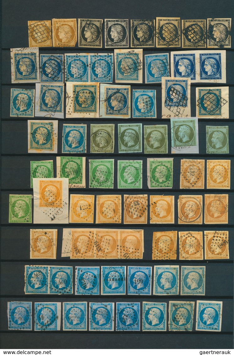 Frankreich: 1850-1900, Lot From Well Over 500 Stamps Of The Early Issues In A Stock Book, An Eldorad - Collections