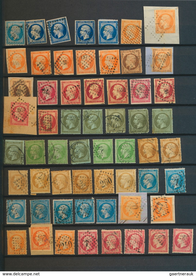 Frankreich: 1850-1900, Lot From Well Over 500 Stamps Of The Early Issues In A Stock Book, An Eldorad - Sammlungen