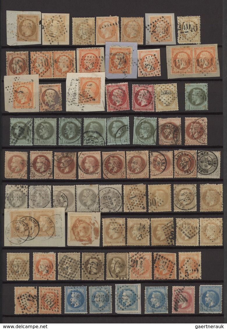 Frankreich: 1850-1900, Lot From Well Over 500 Stamps Of The Early Issues In A Stock Book, An Eldorad - Collections