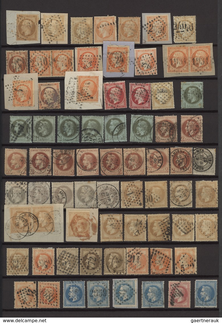 Frankreich: 1850-1900, Lot From Well Over 500 Stamps Of The Early Issues In A Stock Book, An Eldorad - Sammlungen