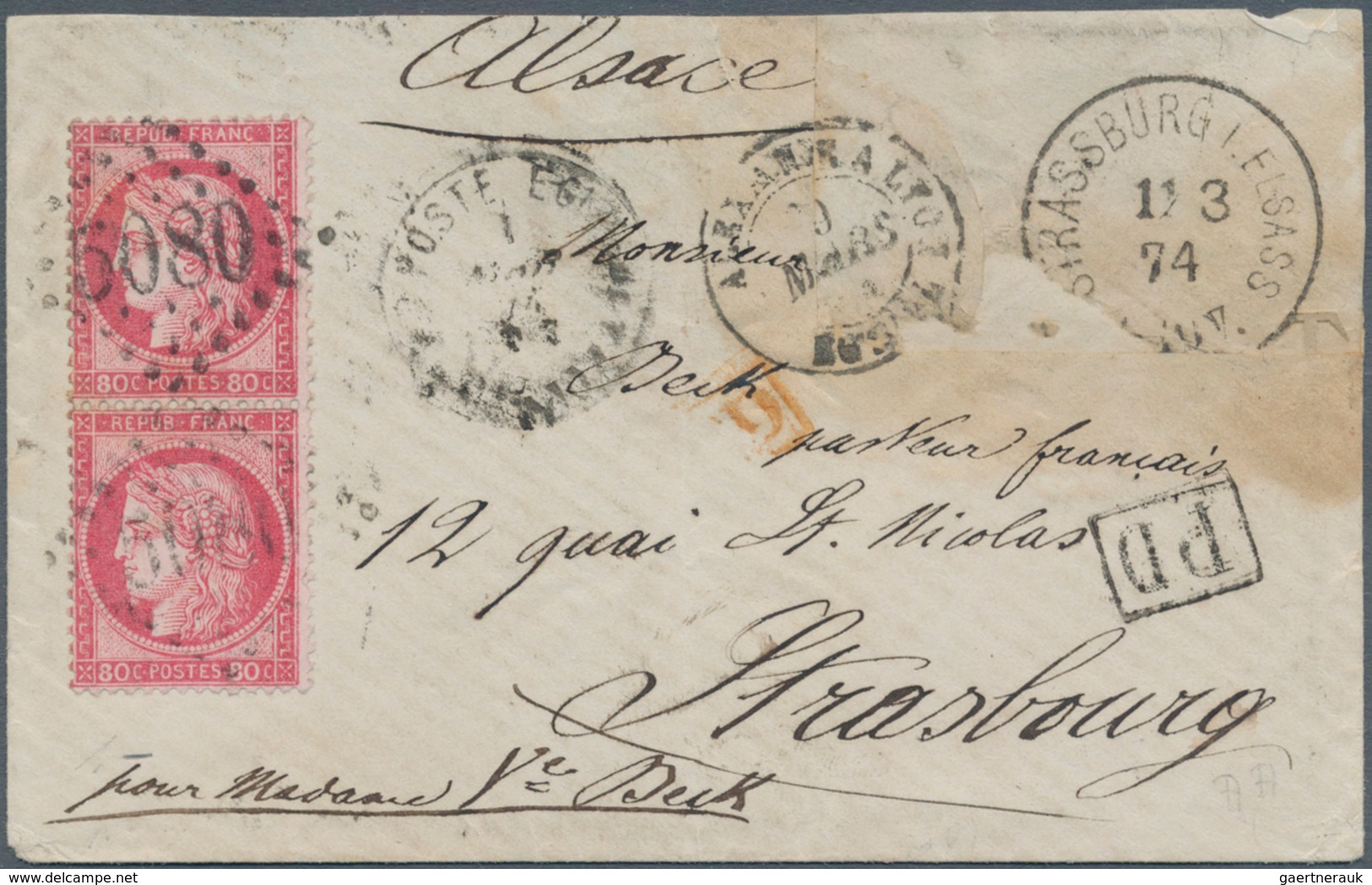 Frankreich: 1857/1876 (ca.), Collection Of More Than 90 Covers To Destinations Abroad (plus A Few Fr - Sammlungen