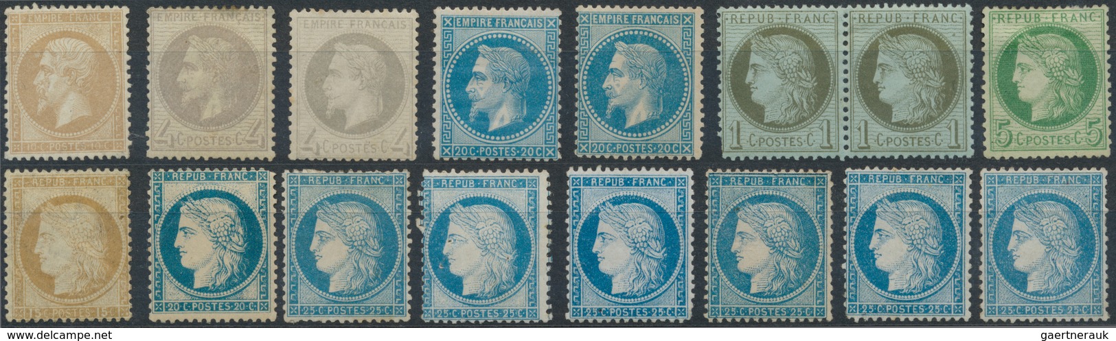 Frankreich: 1862/1873, Napoleon/Ceres, Lot Of 16 Stamps, Varied Condition, Very High Cat.value, Need - Sammlungen