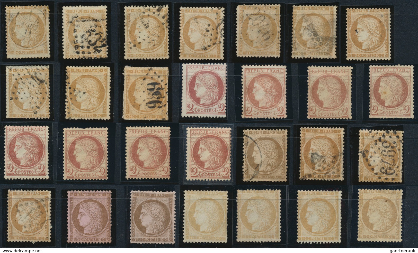 Frankreich: 1870/1872, CERES, Mint And Used Lot Of 103 Stamps Incl. A Good Percentage Of Mint Materi - Collections