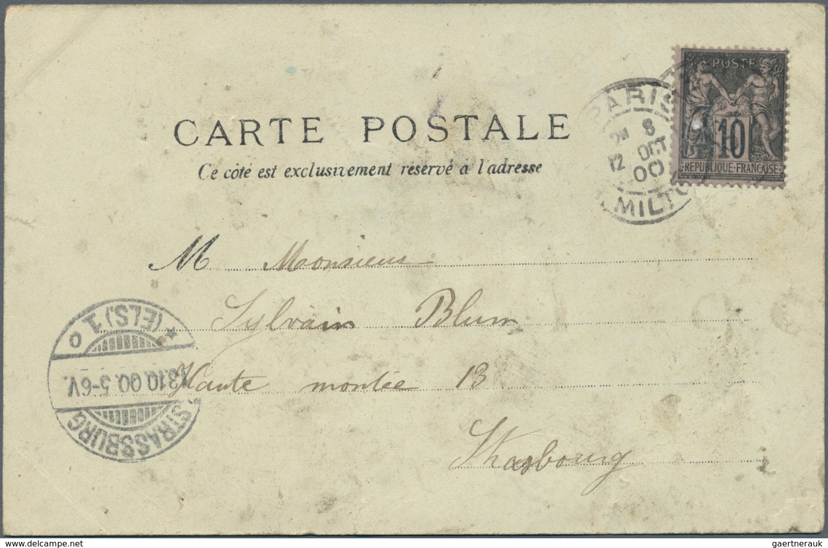 Frankreich: 1898/1900 (ca.), über 100 Gelaufene Frankreich Postkarten Mit Einigen "Souvenir De...", - Collections