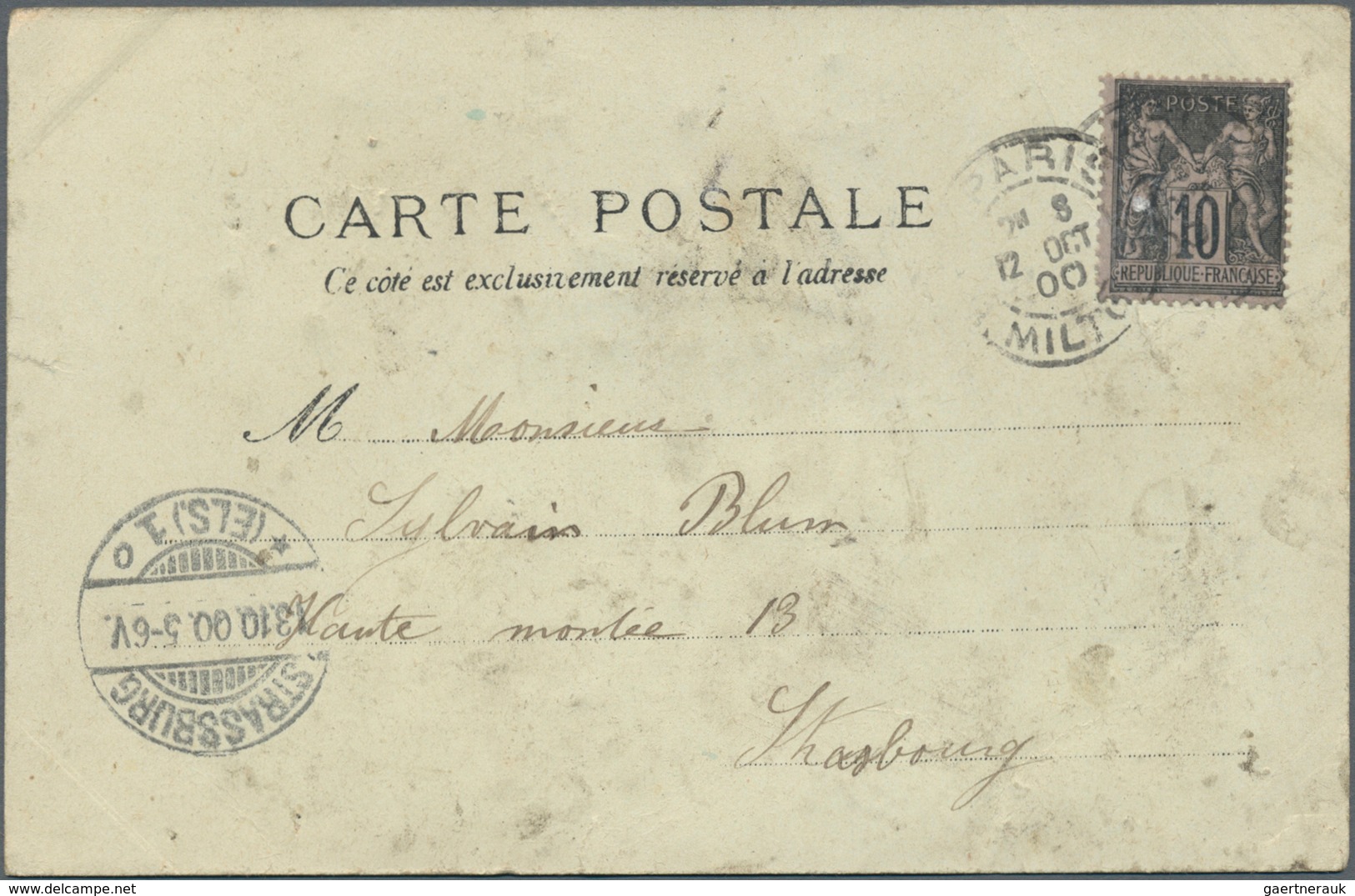 Frankreich: 1898/1900 (ca.), über 100 Gelaufene Frankreich Postkarten Mit Einigen "Souvenir De...", - Sammlungen