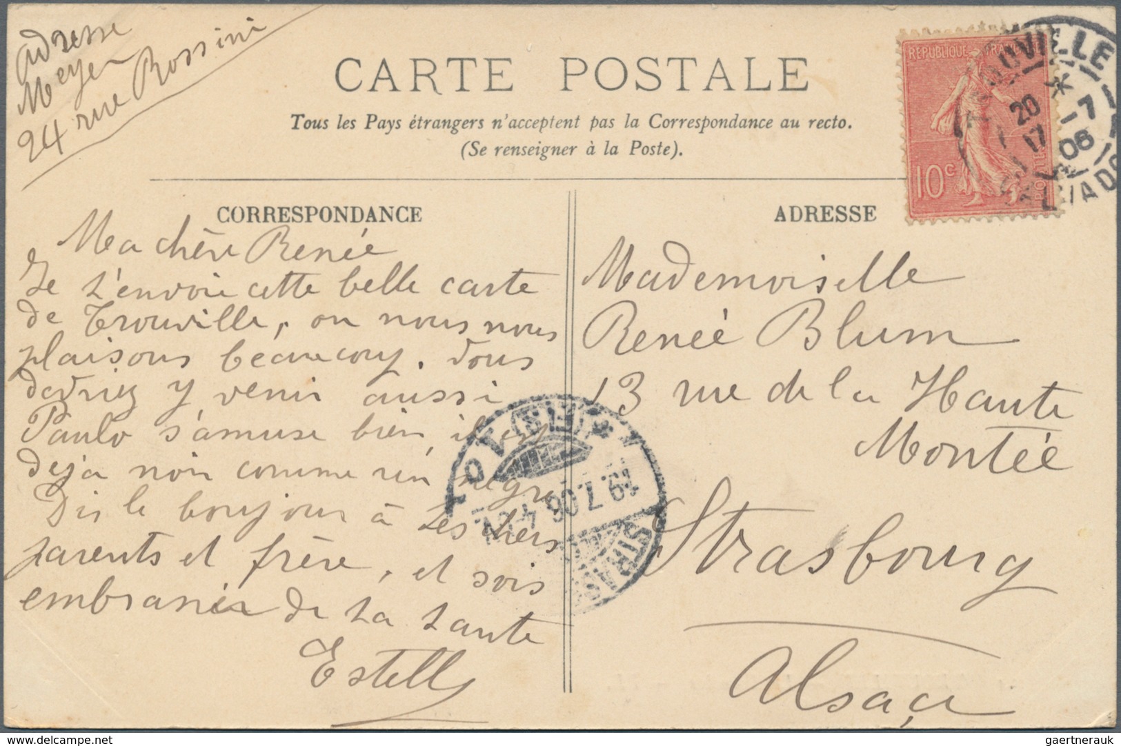Frankreich: 1898/1900 (ca.), über 100 Gelaufene Frankreich Postkarten Mit Einigen "Souvenir De...", - Collections
