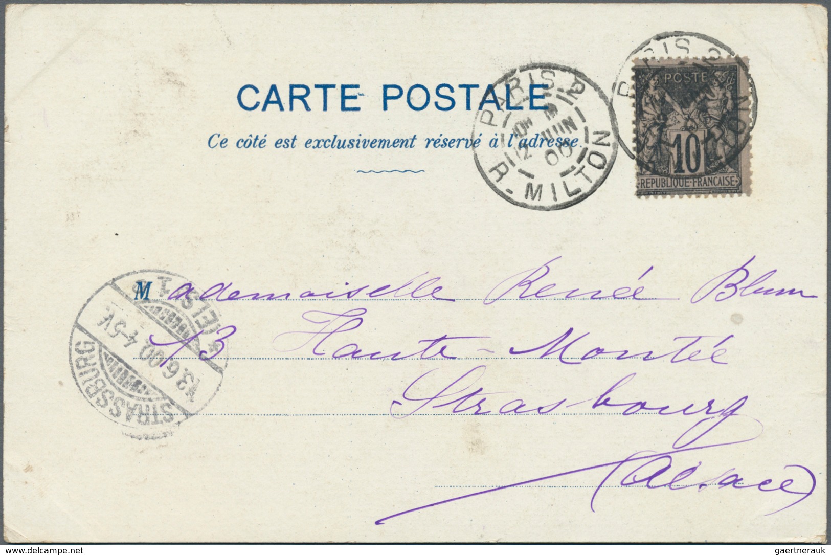 Frankreich: 1898/1900 (ca.), über 100 Gelaufene Frankreich Postkarten Mit Einigen "Souvenir De...", - Collections