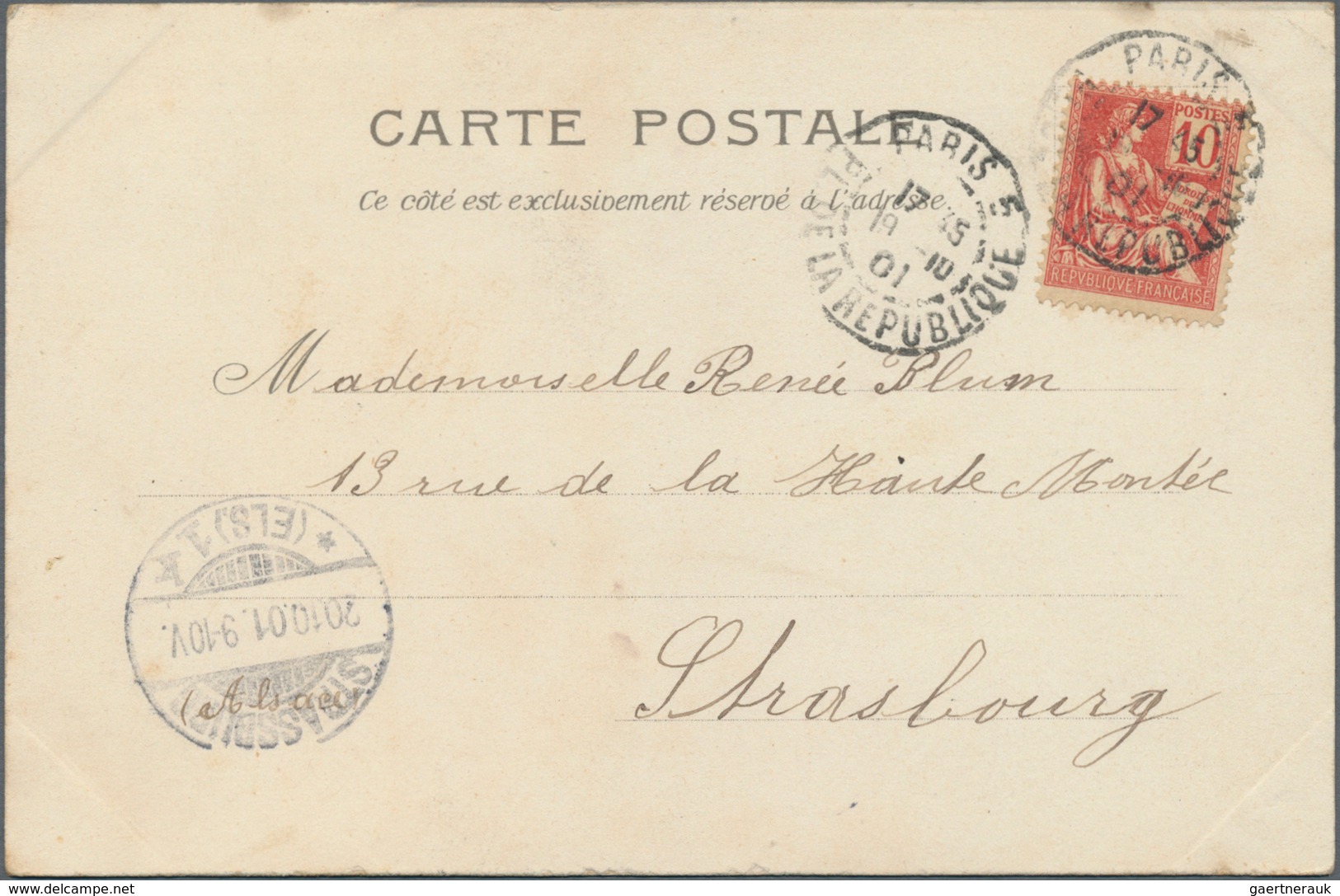 Frankreich: 1898/1900 (ca.), über 100 Gelaufene Frankreich Postkarten Mit Einigen "Souvenir De...", - Sammlungen