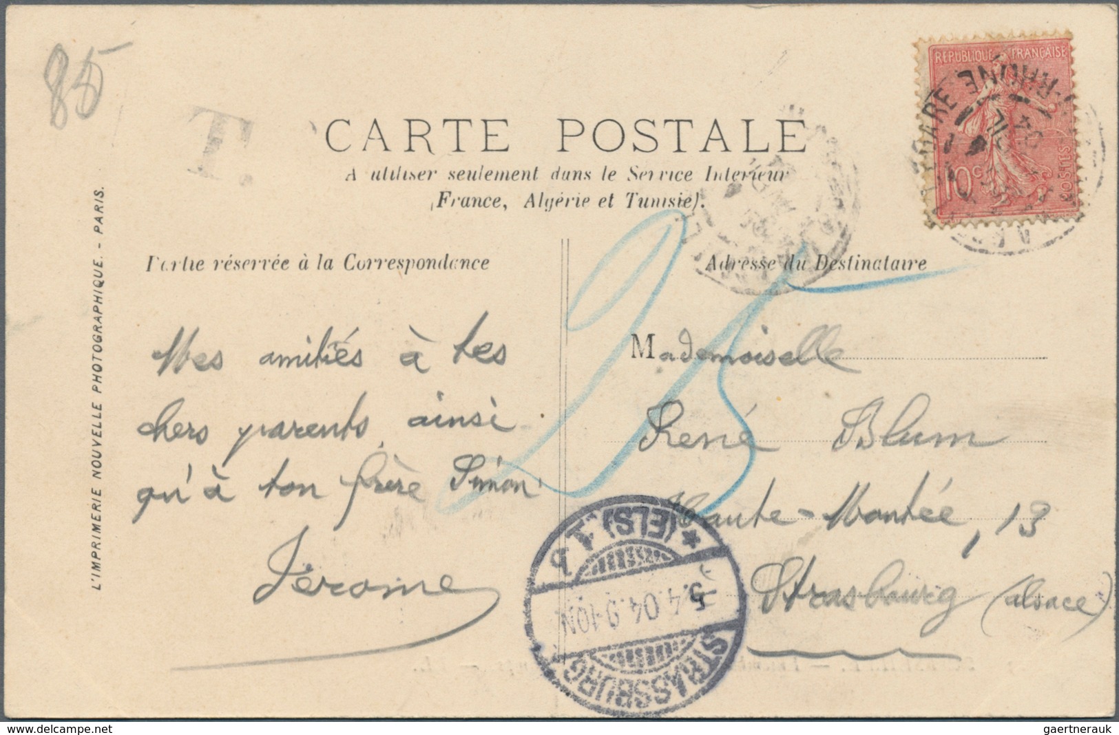 Frankreich: 1898/1900 (ca.), über 100 gelaufene Frankreich Postkarten mit einigen "Souvenir de...",
