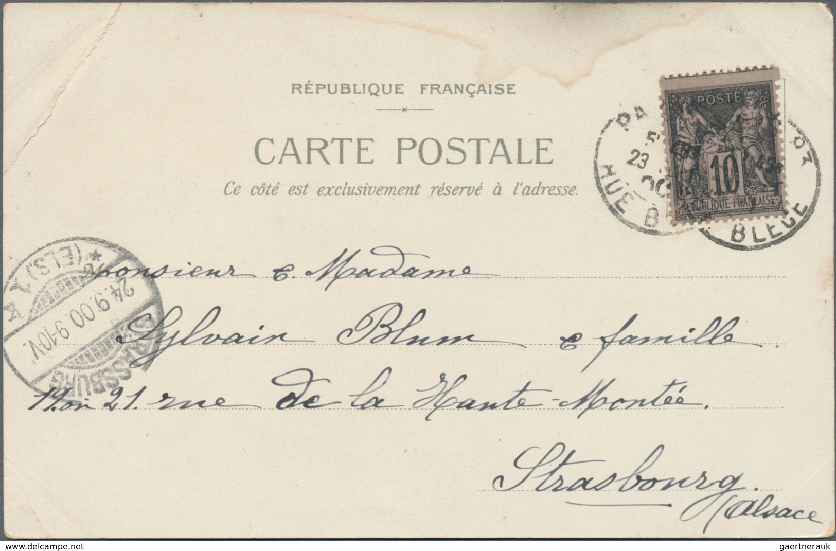 Frankreich: 1898/1900 (ca.), über 100 gelaufene Frankreich Postkarten mit einigen "Souvenir de...",