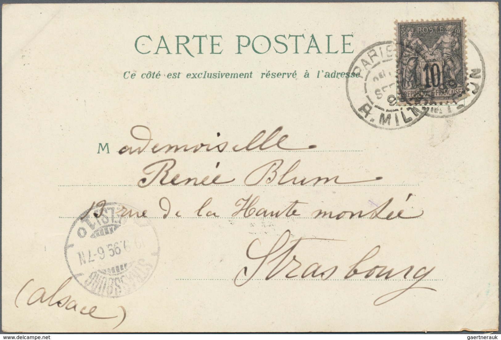 Frankreich: 1898/1900 (ca.), über 100 gelaufene Frankreich Postkarten mit einigen "Souvenir de...",