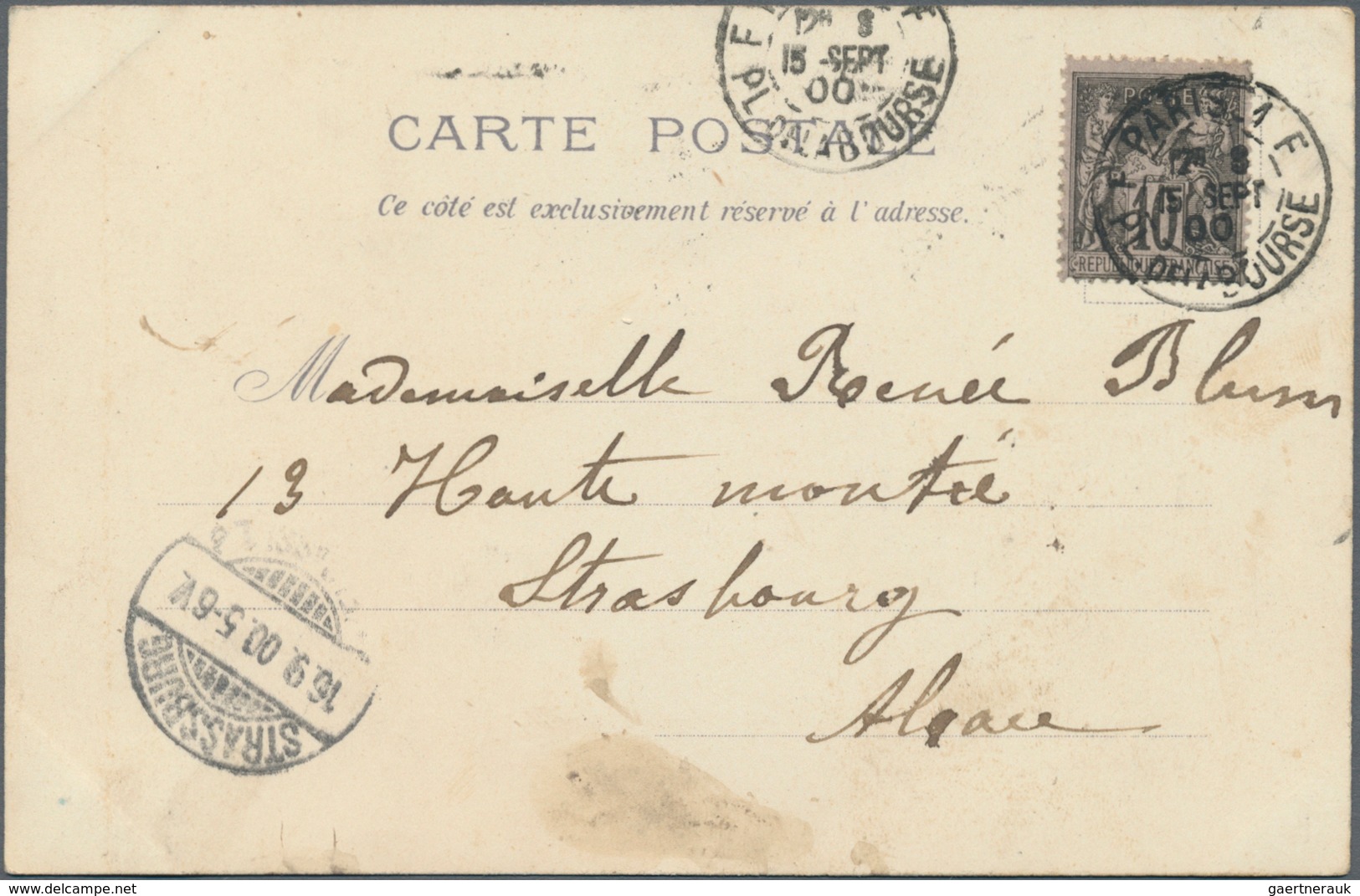 Frankreich: 1898/1900 (ca.), über 100 gelaufene Frankreich Postkarten mit einigen "Souvenir de...",