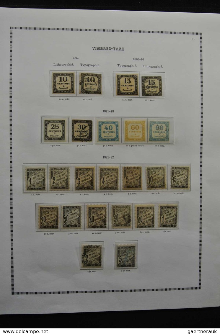 Frankreich - Portomarken: 1859-1983: Almost Complete, MNH, Mint Hinged And Used Collection Postage D - 1859-1959 Briefe & Dokumente