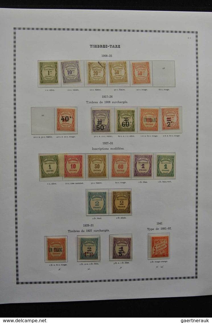 Frankreich - Portomarken: 1859-1983: Almost Complete, MNH, Mint Hinged And Used Collection Postage D - 1859-1959 Briefe & Dokumente