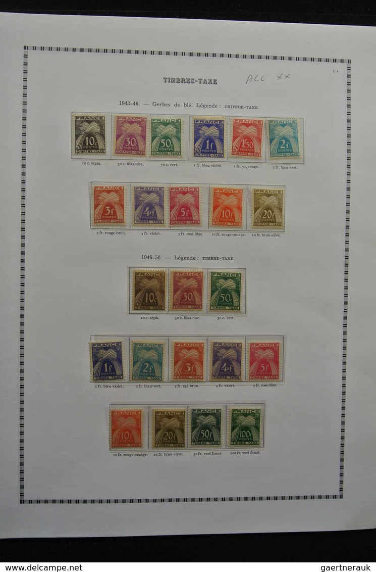 Frankreich - Portomarken: 1859-1983: Almost Complete, MNH, Mint Hinged And Used Collection Postage D - 1859-1959 Briefe & Dokumente