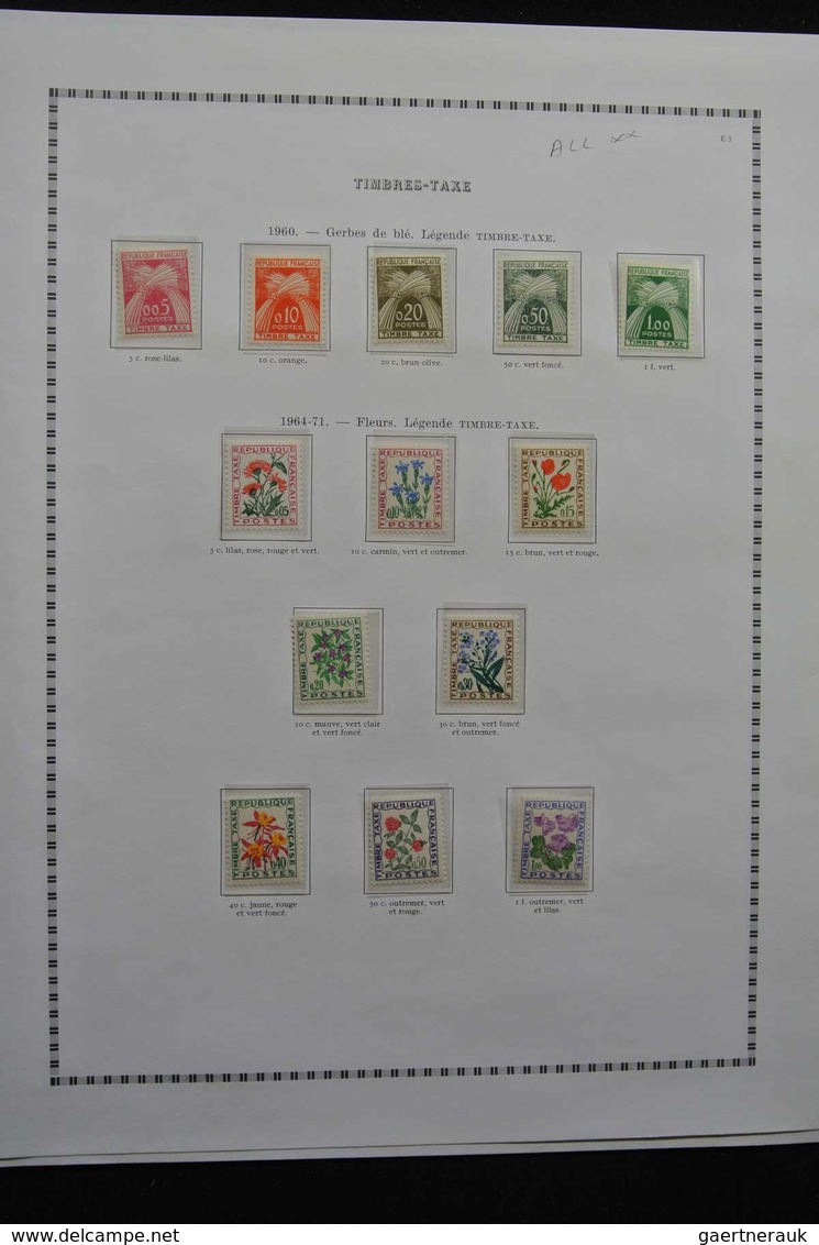 Frankreich - Portomarken: 1859-1983: Almost Complete, MNH, Mint Hinged And Used Collection Postage D - 1859-1959 Briefe & Dokumente