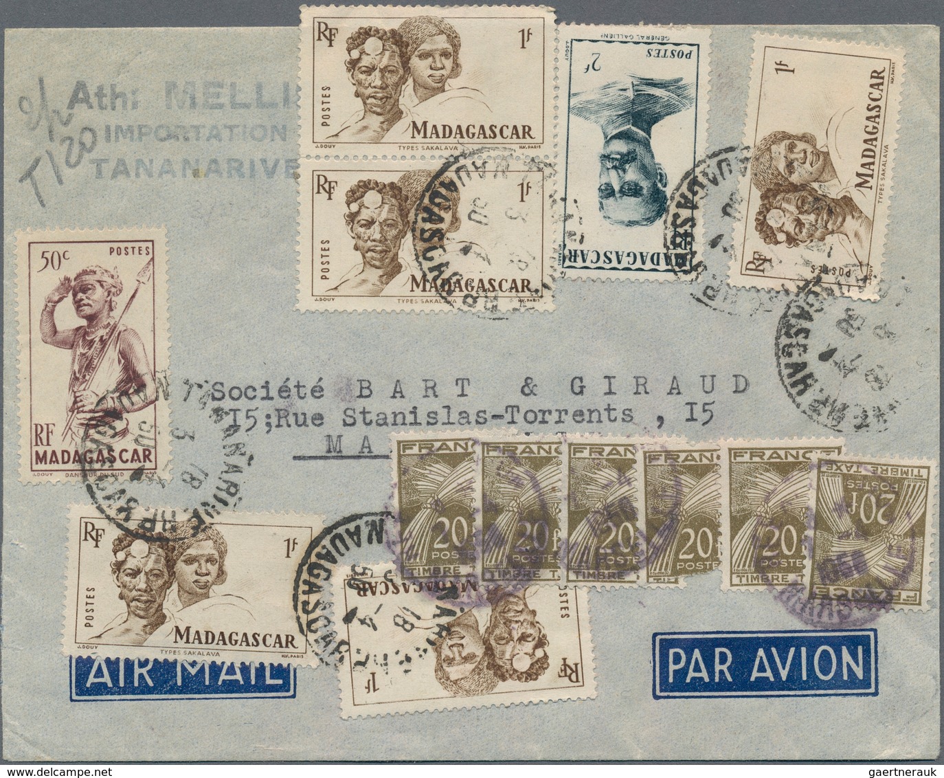 Frankreich - Portomarken: 1862/1987 (ca.), Lot Of More Than 100 Covers/cards With Postage Dues, Dome - 1859-1959 Briefe & Dokumente