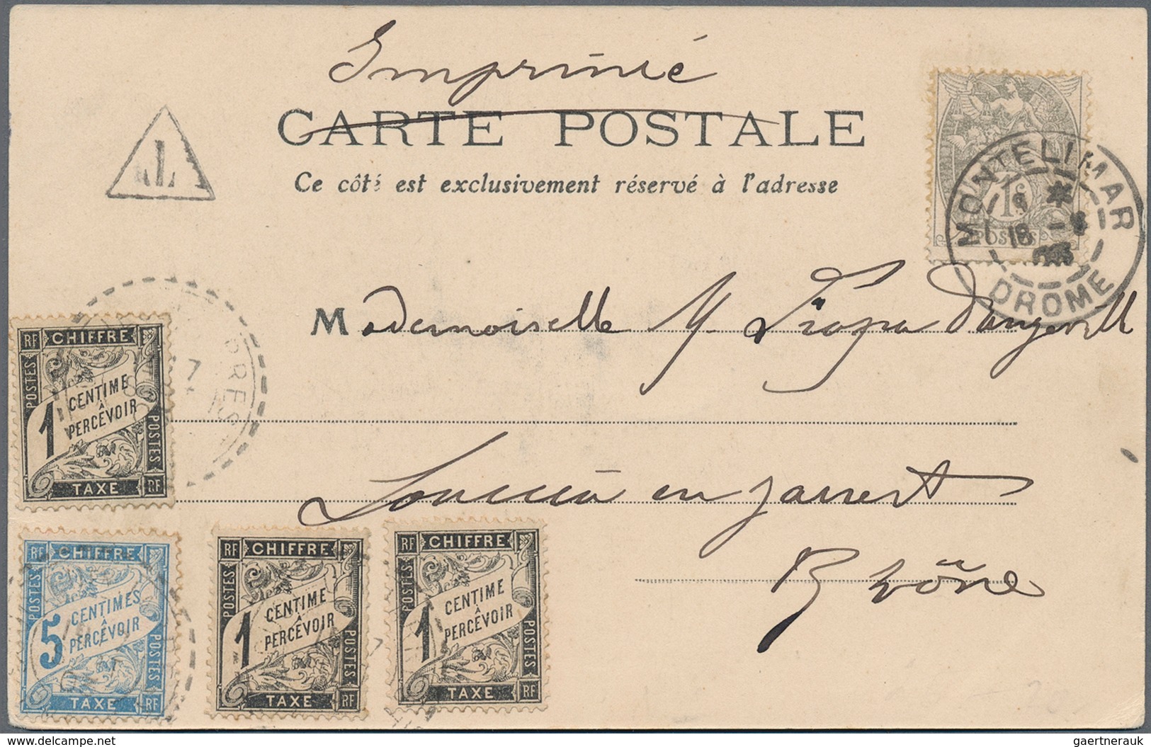 Frankreich - Portomarken: 1862/1987 (ca.), Lot Of More Than 100 Covers/cards With Postage Dues, Dome - 1859-1959 Briefe & Dokumente