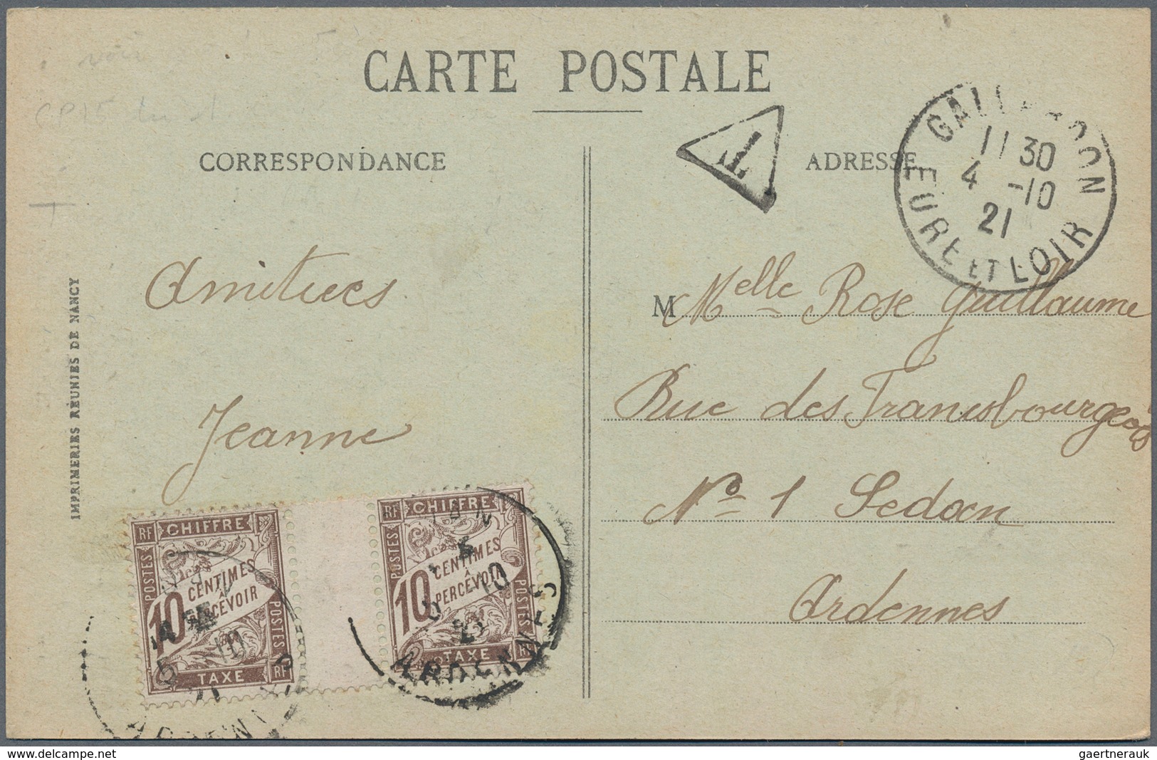 Frankreich - Portomarken: 1862/1987 (ca.), Lot Of More Than 100 Covers/cards With Postage Dues, Dome - 1859-1959 Briefe & Dokumente