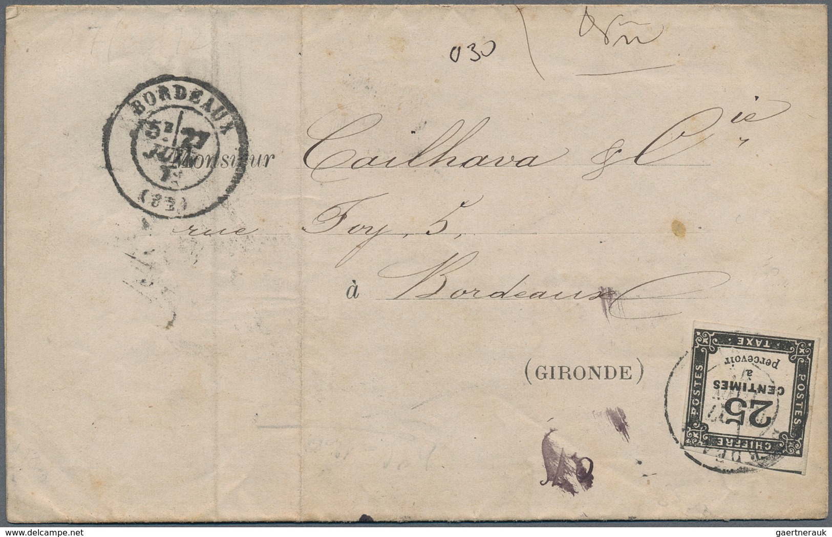 Frankreich - Portomarken: 1862/1987 (ca.), lot of more than 100 covers/cards with postage dues, dome