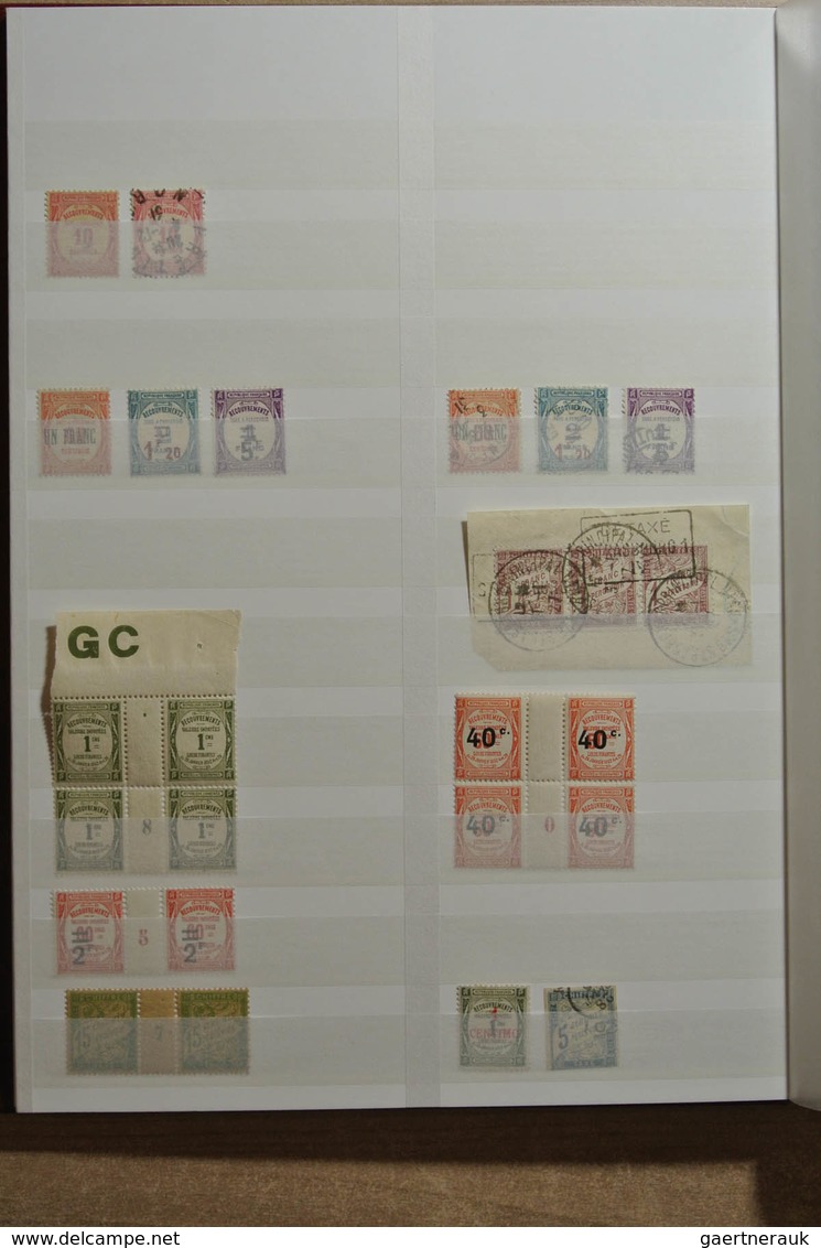 Frankreich - Portomarken: Very nice, mint hinged and used lot  postage due and telegraph stamps of F