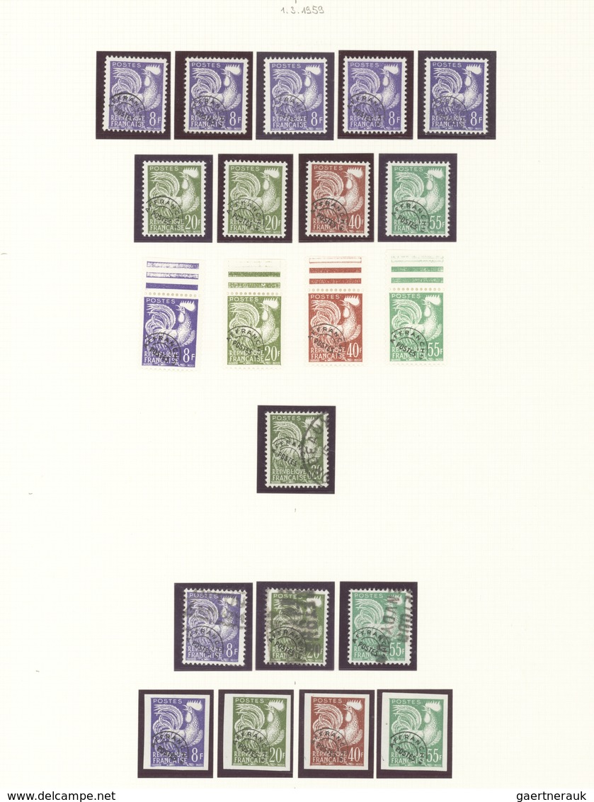 Frankreich - Vorausentwertungen: 1954/1983, PRECANCELLATIONS (préoblitérés), Collection Of Apprx. 40 - Sonstige & Ohne Zuordnung