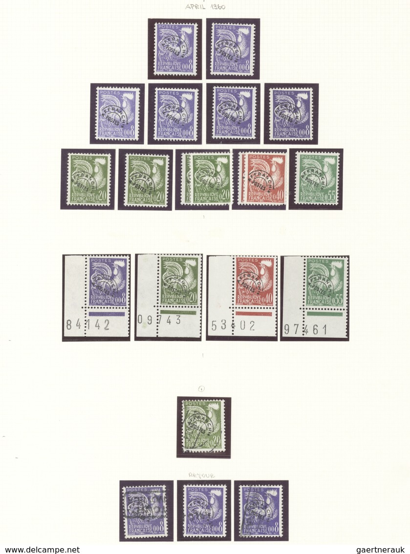 Frankreich - Vorausentwertungen: 1954/1983, PRECANCELLATIONS (préoblitérés), Collection Of Apprx. 40 - Sonstige & Ohne Zuordnung