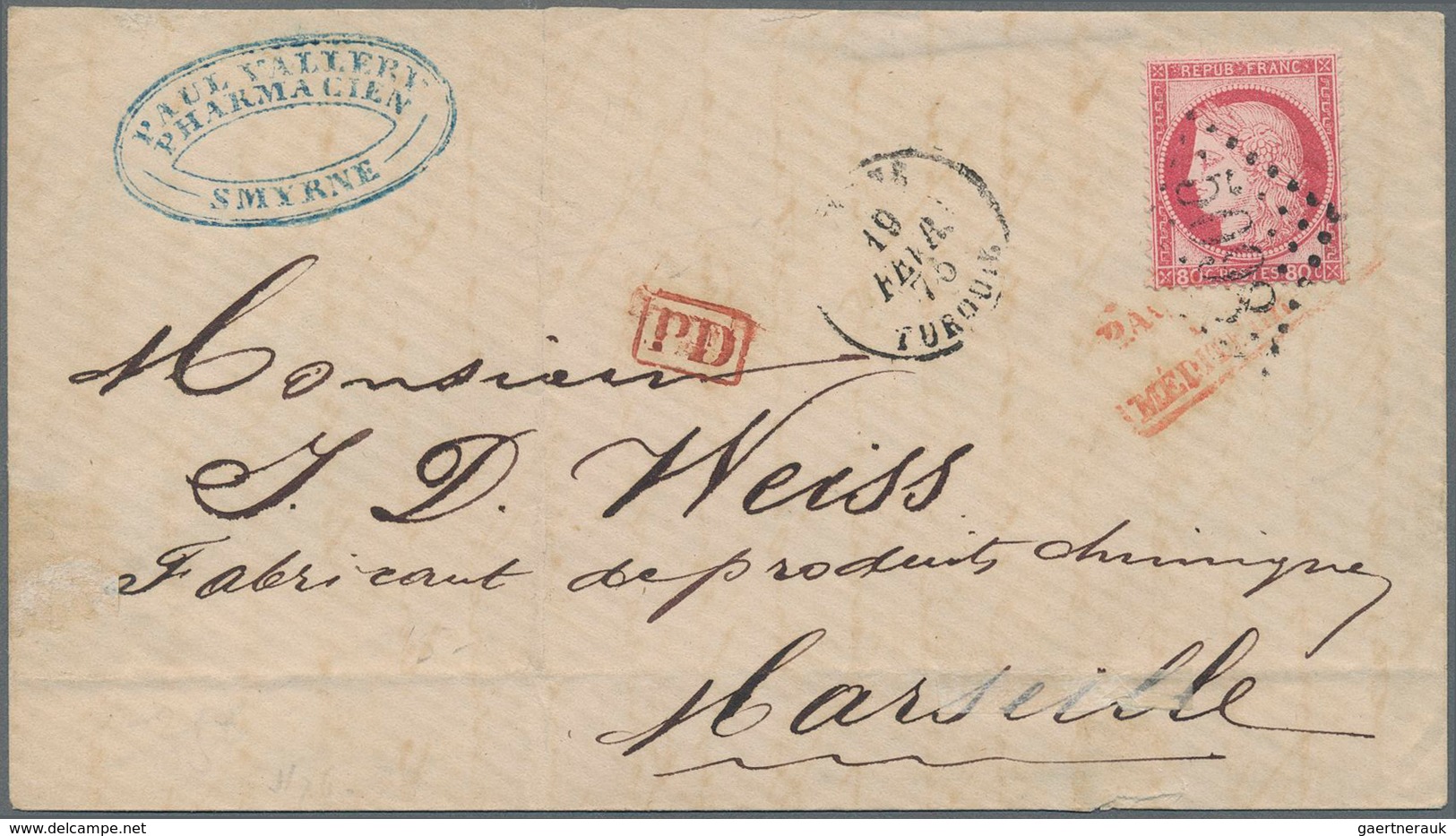 Französische Post In Der Levante: 1856/1902, Mediterranean/Mail From/to French Levant, Group Of 20 C - Sonstige & Ohne Zuordnung