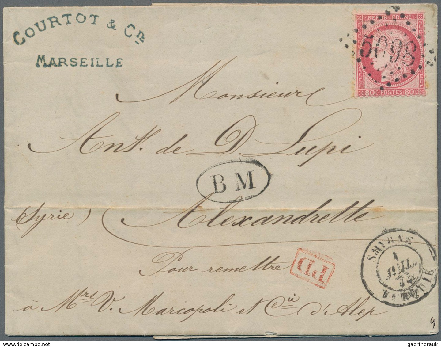 Französische Post In Der Levante: 1856/1902, Mediterranean/Mail From/to French Levant, Group Of 20 C - Sonstige & Ohne Zuordnung