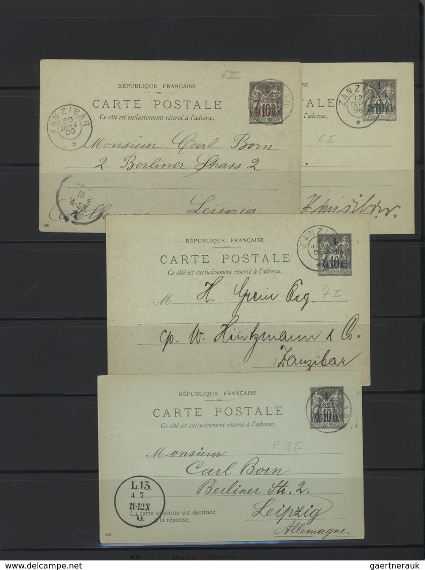 Französische Post in Zanzibar: 1894/1902, mint and used collection on stocksheets, incl. 1897 emerge