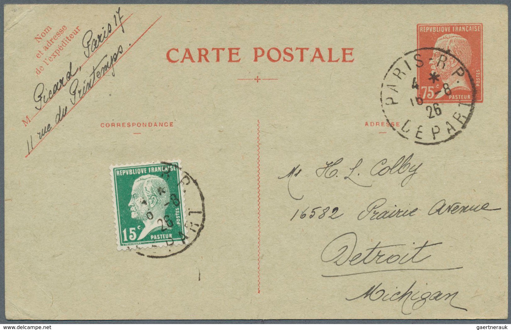 Frankreich - Ganzsachen: 1878/1960 Ca., Comprehensive Collection With Ca. 150 Used Postal Stationeri - Sonstige & Ohne Zuordnung