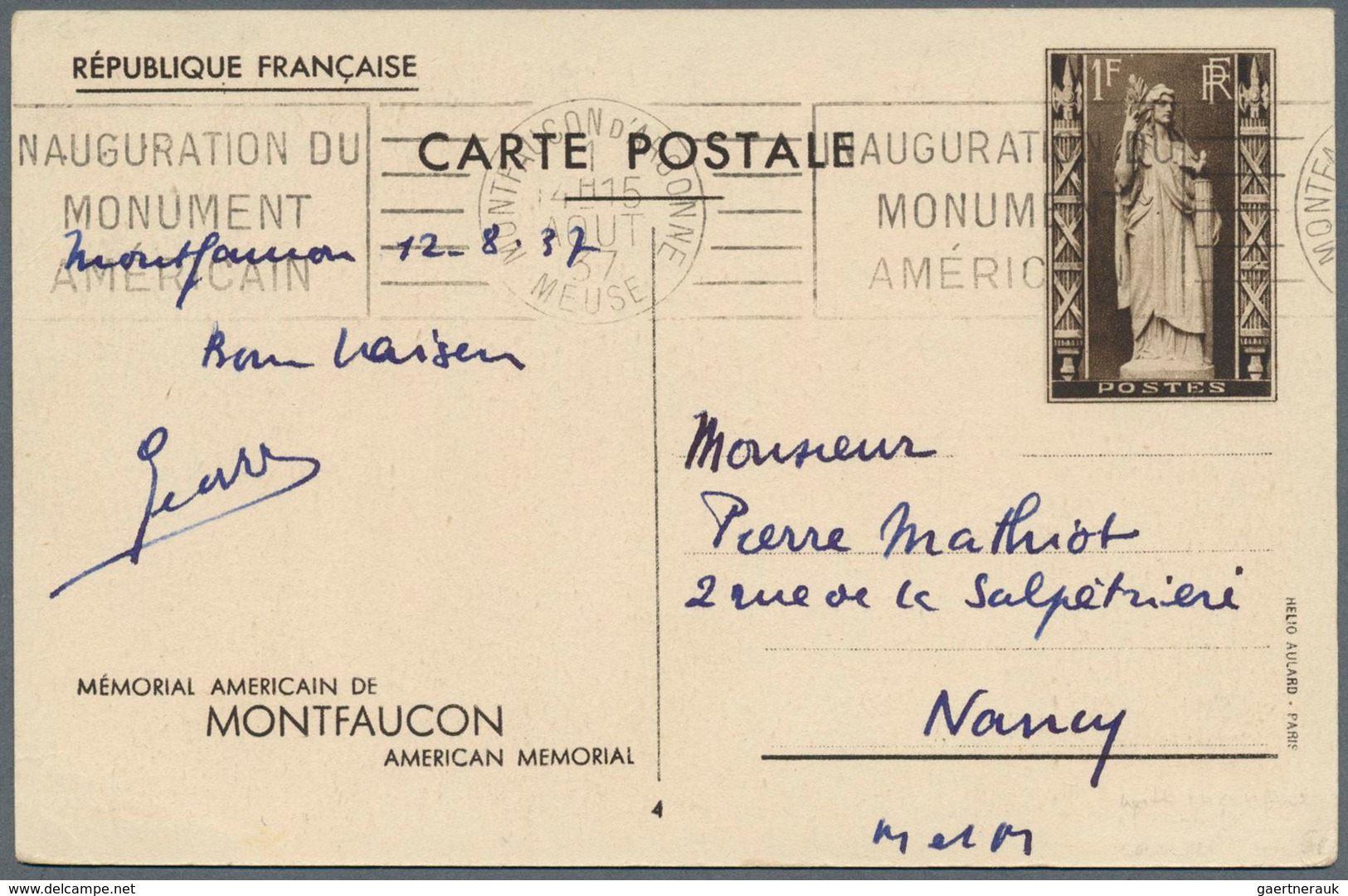 Frankreich - Ganzsachen: 1878/1960 Ca., Comprehensive Collection With Ca. 150 Used Postal Stationeri - Sonstige & Ohne Zuordnung