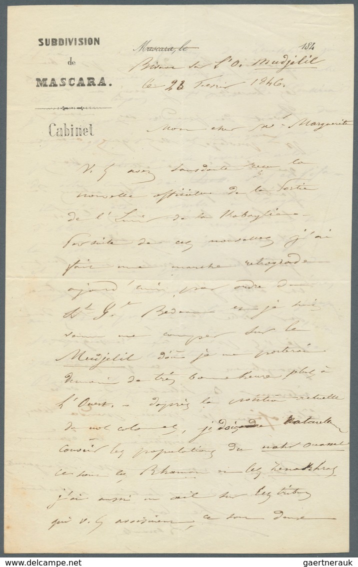 Frankreich - Militärpost / Feldpost: 1830 From, FRENCH CONQUEST OF ALGERIA, Remarkable Military Hist - Francobolli  Di Franchigia Militare