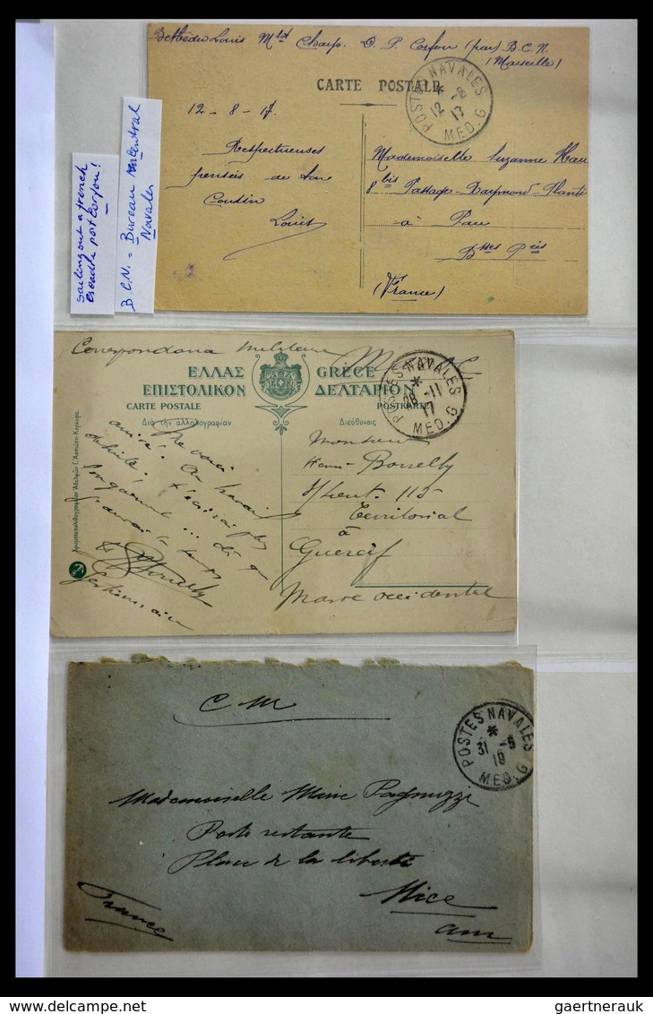 Frankreich - Schiffspost: Beautiful collection of over 220 covers and cards of the French marine fro