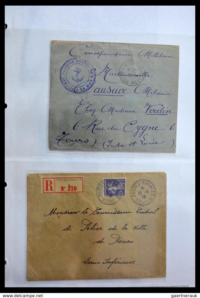 Frankreich - Schiffspost: Beautiful collection of over 220 covers and cards of the French marine fro