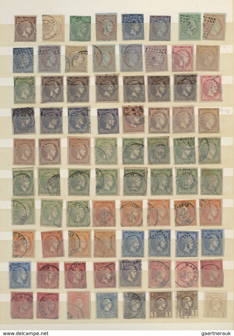 Griechenland: 1861/1970 (ca.), Used And Mint Collection/accumulation In A Stockbook, From A Nice Sel - Ungebraucht