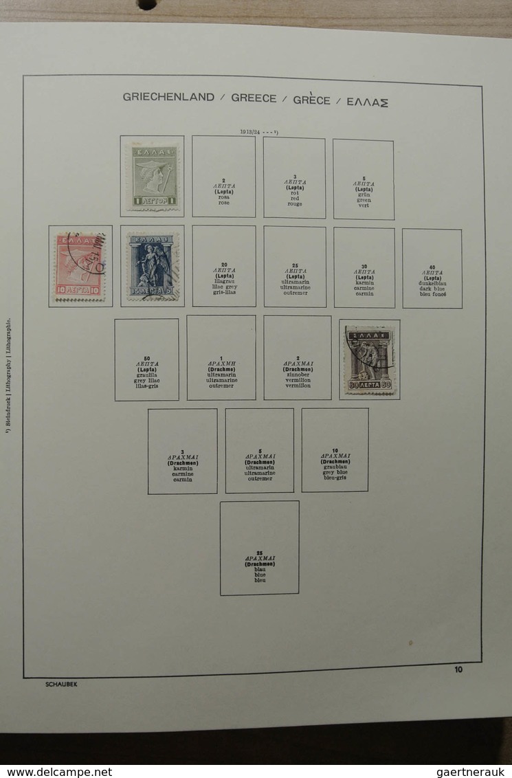 Griechenland: 1861-1990: Nicely filled, MNH, mint hinged and used collection Greece 1861-1990 includ