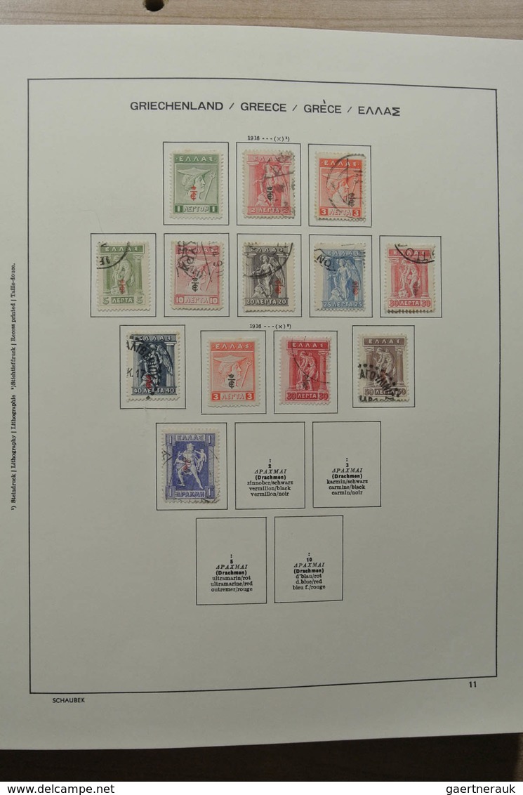 Griechenland: 1861-1990: Nicely filled, MNH, mint hinged and used collection Greece 1861-1990 includ