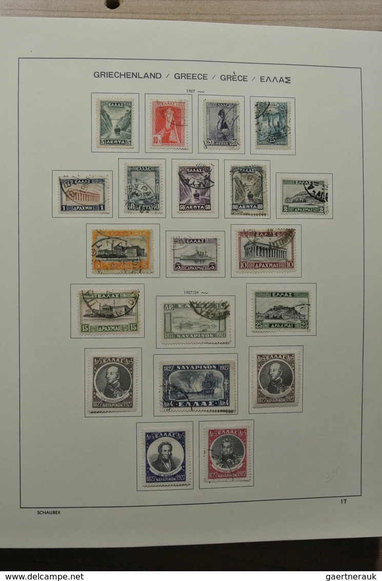 Griechenland: 1861-1990: Nicely filled, MNH, mint hinged and used collection Greece 1861-1990 includ