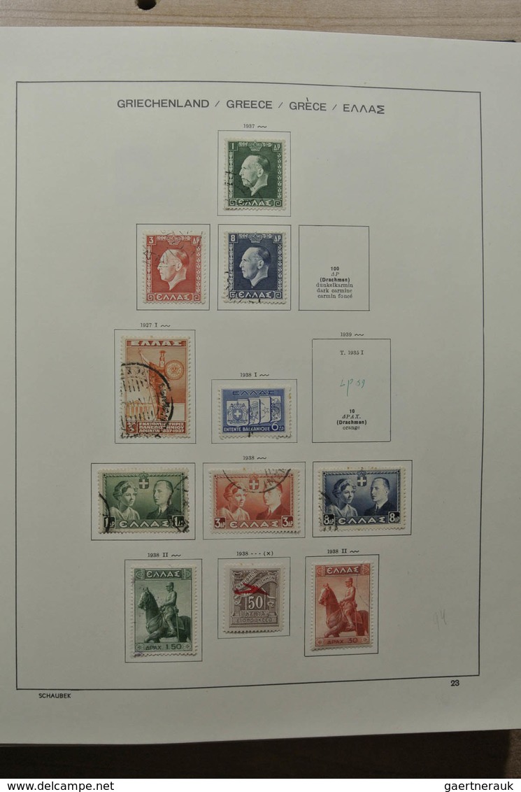 Griechenland: 1861-1990: Nicely filled, MNH, mint hinged and used collection Greece 1861-1990 includ