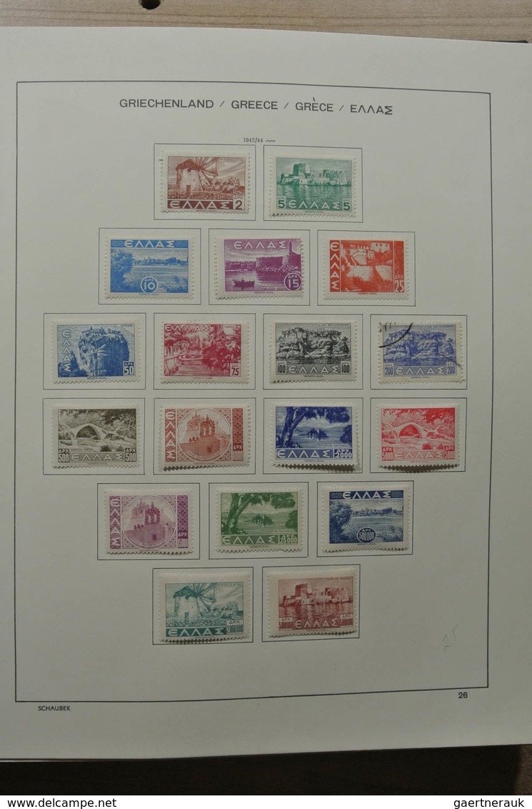 Griechenland: 1861-1990: Nicely filled, MNH, mint hinged and used collection Greece 1861-1990 includ