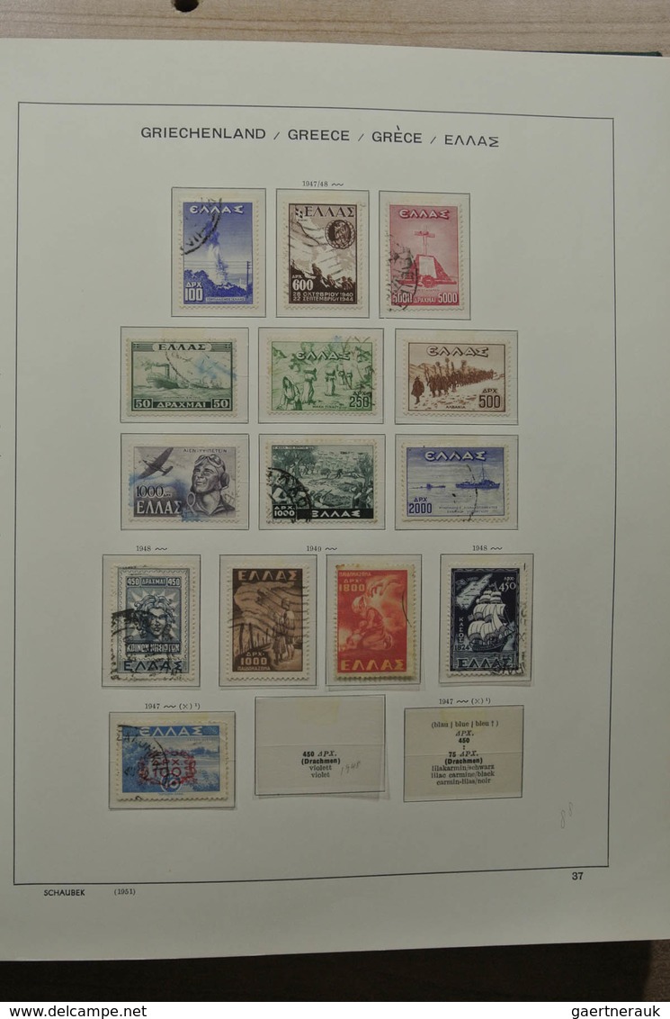 Griechenland: 1861-1990: Nicely filled, MNH, mint hinged and used collection Greece 1861-1990 includ