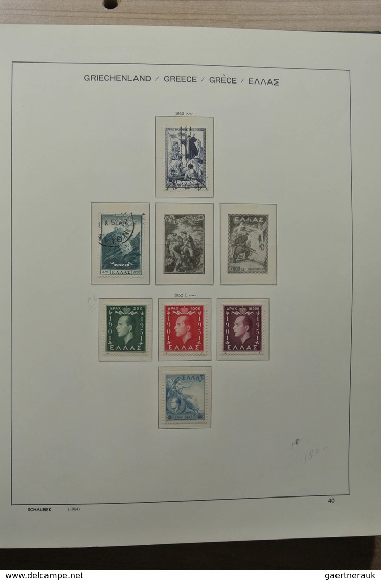 Griechenland: 1861-1990: Nicely filled, MNH, mint hinged and used collection Greece 1861-1990 includ