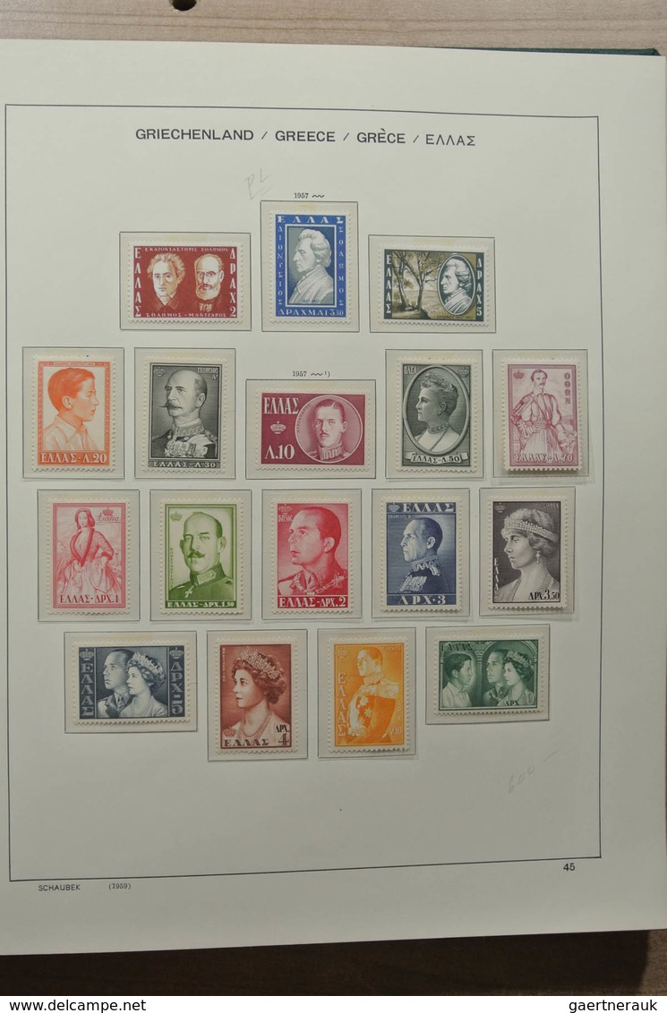 Griechenland: 1861-1990: Nicely filled, MNH, mint hinged and used collection Greece 1861-1990 includ