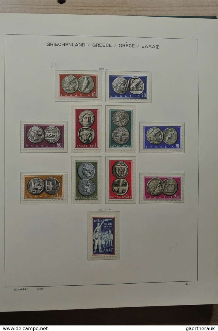 Griechenland: 1861-1990: Nicely filled, MNH, mint hinged and used collection Greece 1861-1990 includ