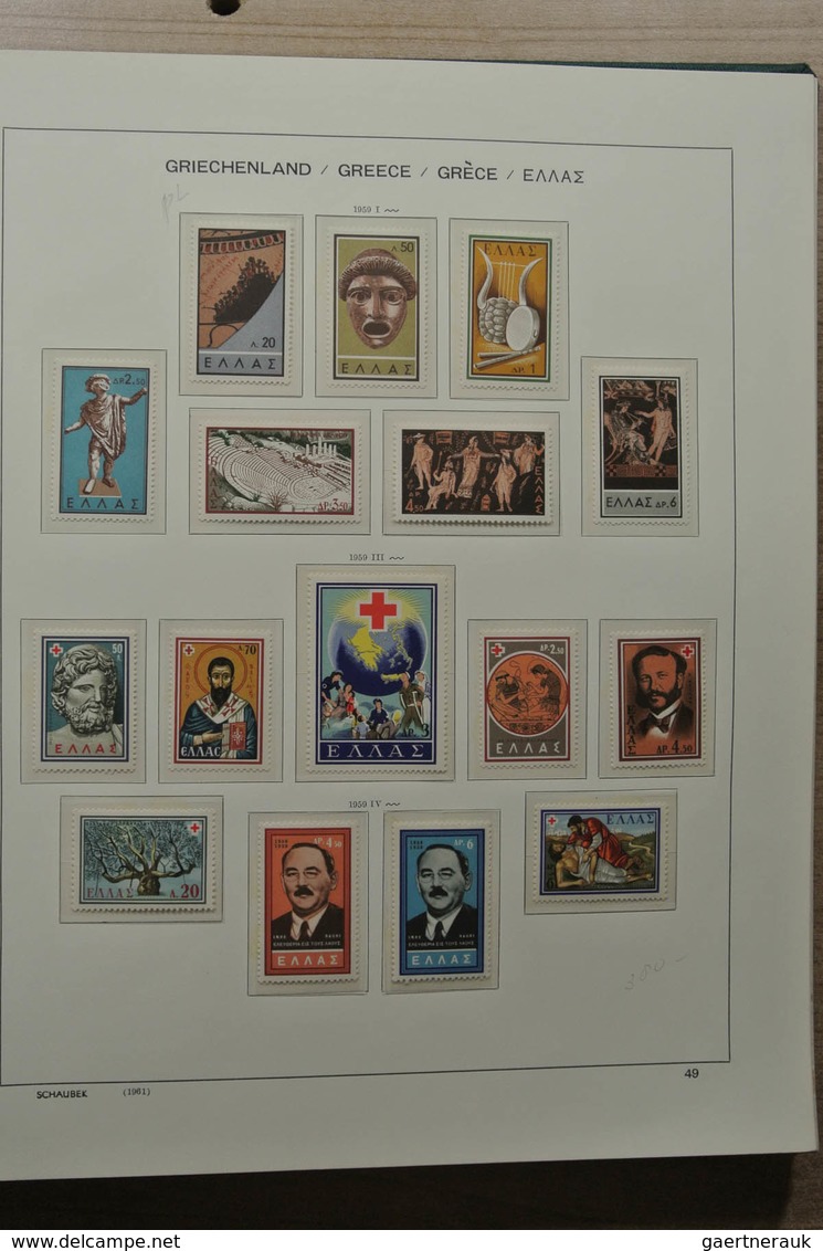 Griechenland: 1861-1990: Nicely filled, MNH, mint hinged and used collection Greece 1861-1990 includ