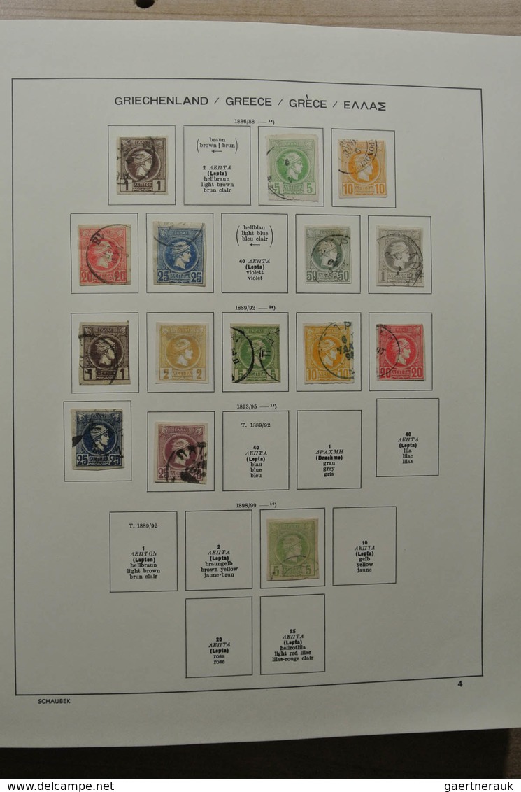 Griechenland: 1861-1990: Nicely filled, MNH, mint hinged and used collection Greece 1861-1990 includ