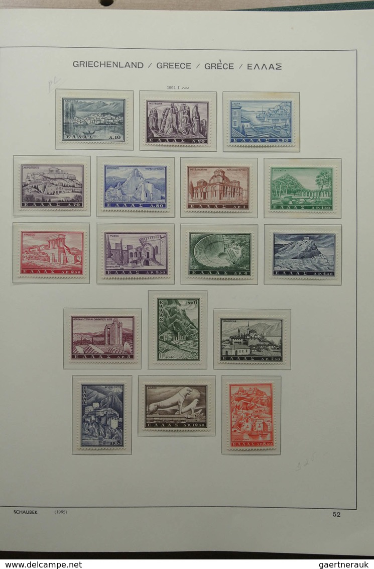 Griechenland: 1861-1990: Nicely filled, MNH, mint hinged and used collection Greece 1861-1990 includ