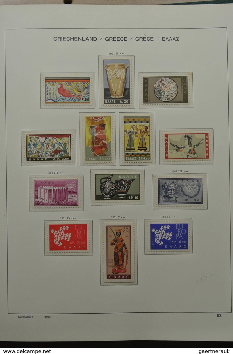 Griechenland: 1861-1990: Nicely filled, MNH, mint hinged and used collection Greece 1861-1990 includ